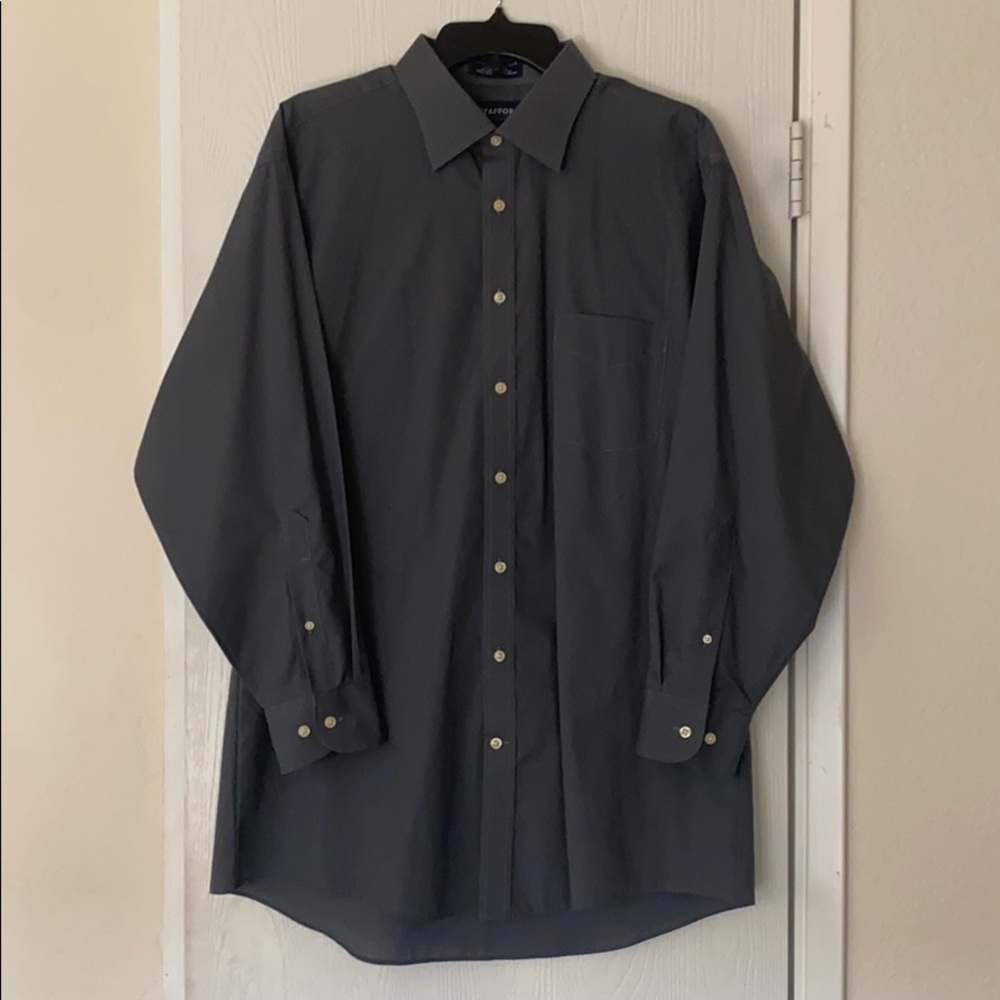 Stanford Essential Grey Long Sleeve Button Up